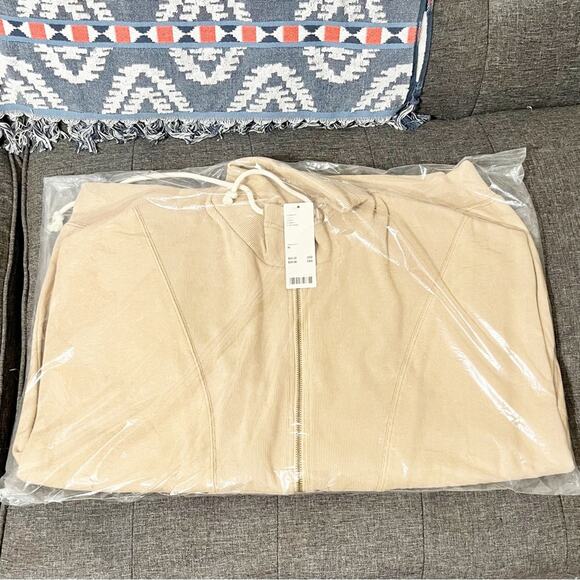 URBAN OUTFITTERS BDG Porter Zip-Up Sweatshirt Jacket, Sand / Sable, M, NWT! - Picture 3 of 11